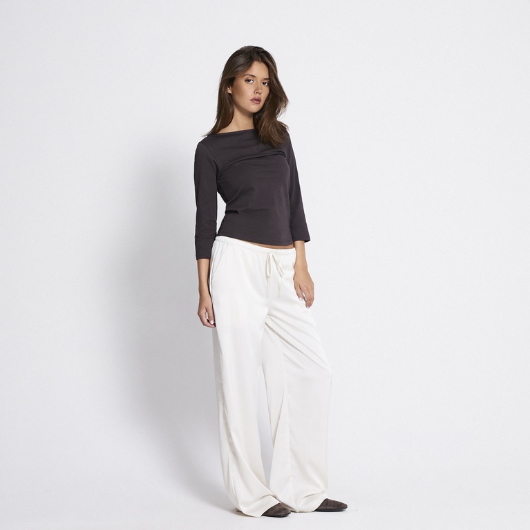 Satin pants "Ashley" Ivory